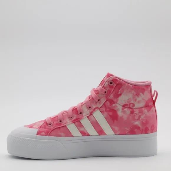 Adidas Womens Sportswear Bravada 2.0 Platform Mid Shoes Pink/White Size 9