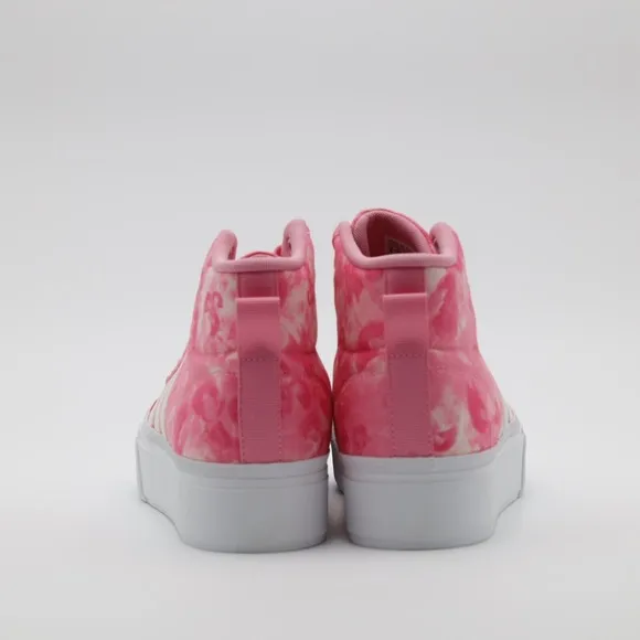 Adidas Womens Sportswear Bravada 2.0 Platform Mid Shoes Pink/White Size 9