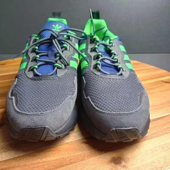 Adidas ZX 1K Boost Men's Shoes Grey Six Screaming Green Core Black H00430‎
