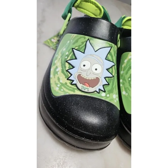 Adult Swim Rick and Morty Crocs Style Ground Up New! Never Worn!
