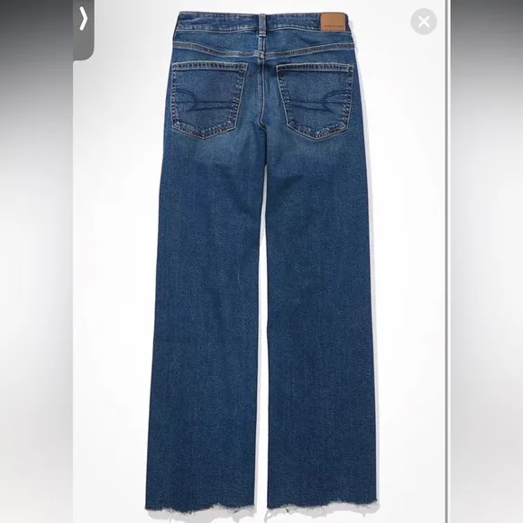 AE Stretch Low-Rise Baggy Wide-Leg Jeans, Excellent Condition, size 14L