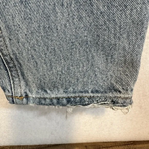 AGOLDE Fen High Rise Relaxed Taper Button Fly Blue Jeans in Wander Size 24 NWT