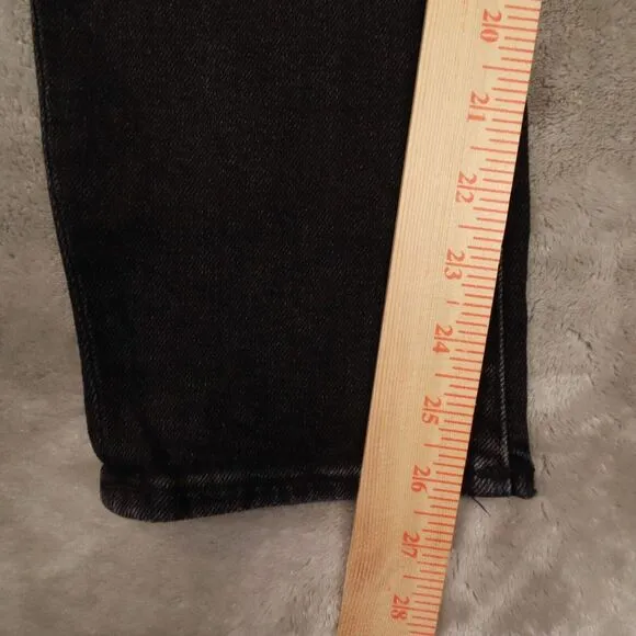 Agolde‎ Jeans Women's Black Organic Cotton Denim Straight Leg Jeans Size 28