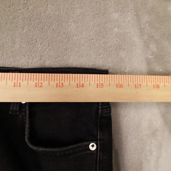 Agolde‎ Jeans Women's Black Organic Cotton Denim Straight Leg Jeans Size 28