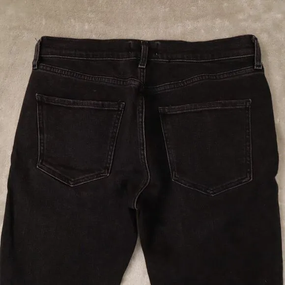 Agolde‎ Jeans Women's Black Organic Cotton Denim Straight Leg Jeans Size 28