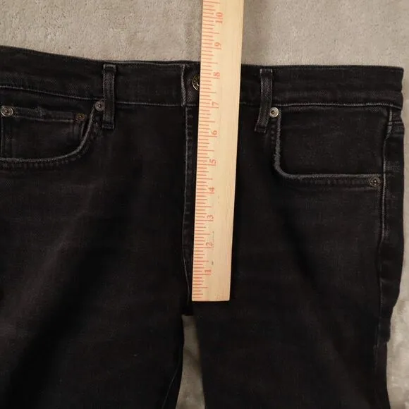Agolde‎ Jeans Women's Black Organic Cotton Denim Straight Leg Jeans Size 28