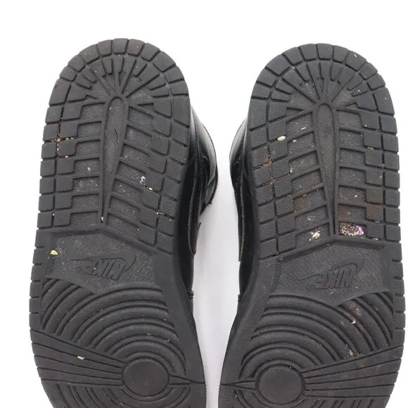 Air Jordan‎ 1 Mid Mens Size 8.5 US Triple Black Leather Sneakers Shoes