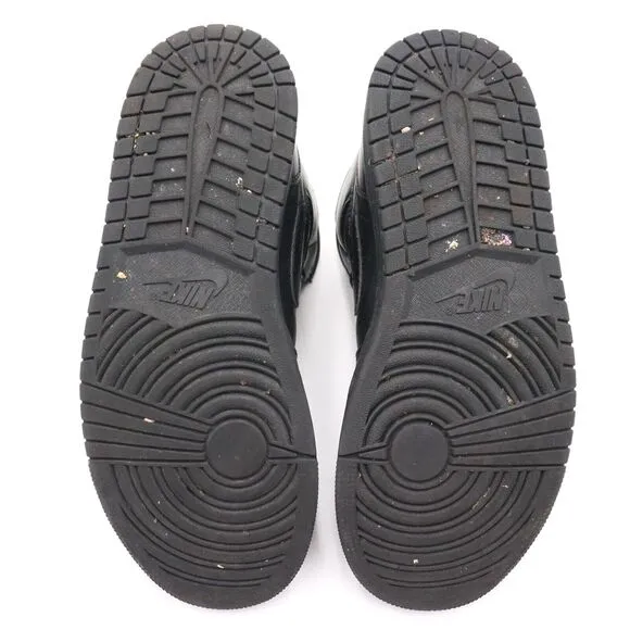 Air Jordan‎ 1 Mid Mens Size 8.5 US Triple Black Leather Sneakers Shoes
