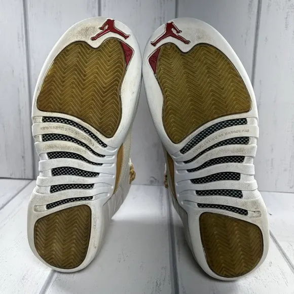 Air Jordan 12 Retro Chinese New Year Boy's Shoes Orewood Brown Sz 6Y 881428-142
