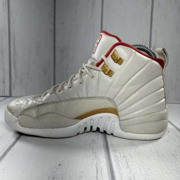 Air Jordan 12 Retro Chinese New Year Boy's Shoes Orewood Brown Sz 6Y 881428-142
