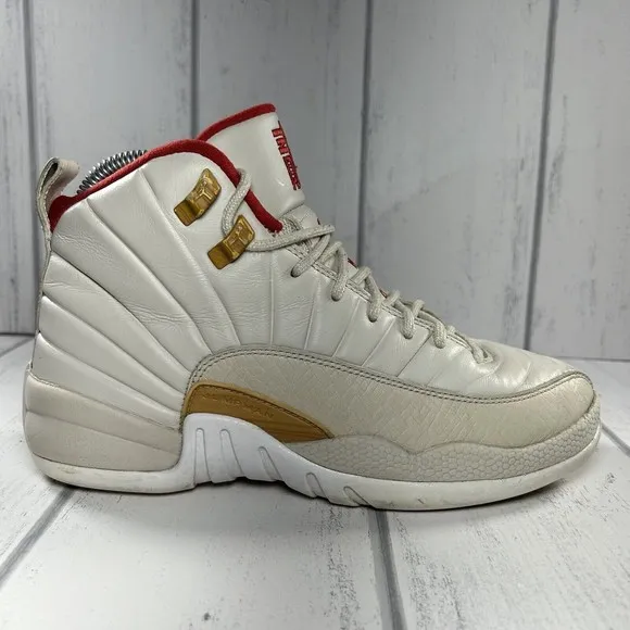 Air Jordan 12 Retro Chinese New Year Boy's Shoes Orewood Brown Sz 6Y 881428-142