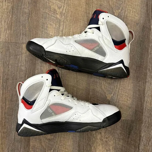 Air Jordan 7 VII Retro PSG Paris Saint-Germain Paname White Blue Red