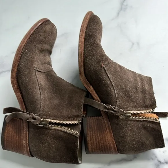 Alberto Fermani Capricia Brown Suede Ankle Boots Size 36.5