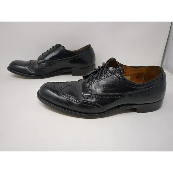 Alden Black Leather Oxford Wingtip 645 Brogue mens US size9.5 A/C USA Made‎