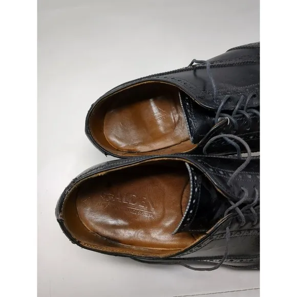 Alden Black Leather Oxford Wingtip 645 Brogue mens US size9.5 A/C USA Made‎