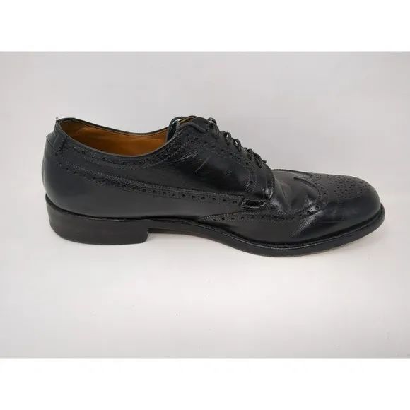 Alden Black Leather Oxford Wingtip 645 Brogue mens US size9.5 A/C USA Made‎