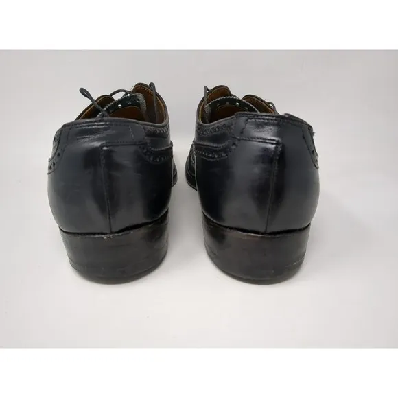Alden Black Leather Oxford Wingtip 645 Brogue mens US size9.5 A/C USA Made‎