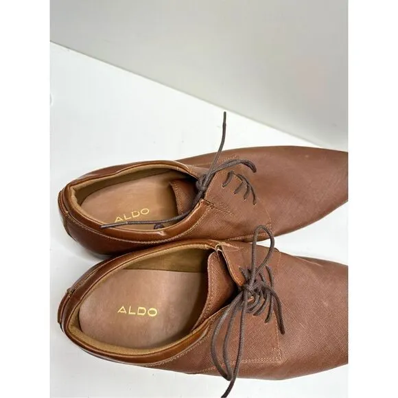 ALDO Derby Mens Size 9.5 Brown Barrie Dress Shoes NEW