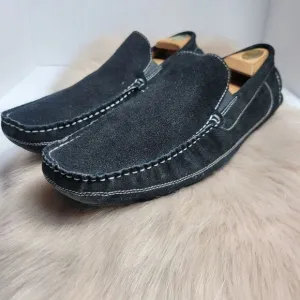 Aldo Black Suede Mens Loafers Shoes Size12