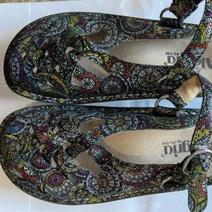 Alegria Freesia Kaleidoscope Sling Back Mules Women’s Artsy Comfort size-6.5