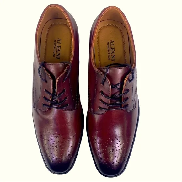 Alfani Darwin Oxblood Lace Up Oxford Shoes