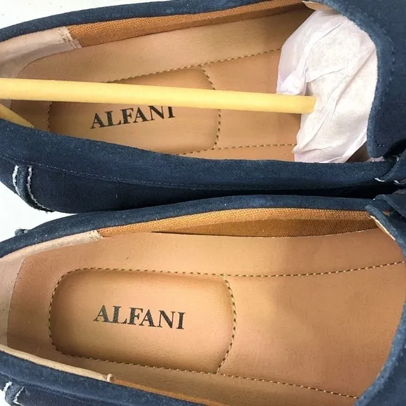 Alfani Jamesnvy Navy Bit Loafer Shoes