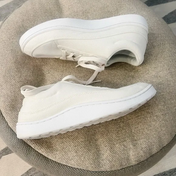 Allbirds Canvas Pacers Natural White Blizzard Sole 8