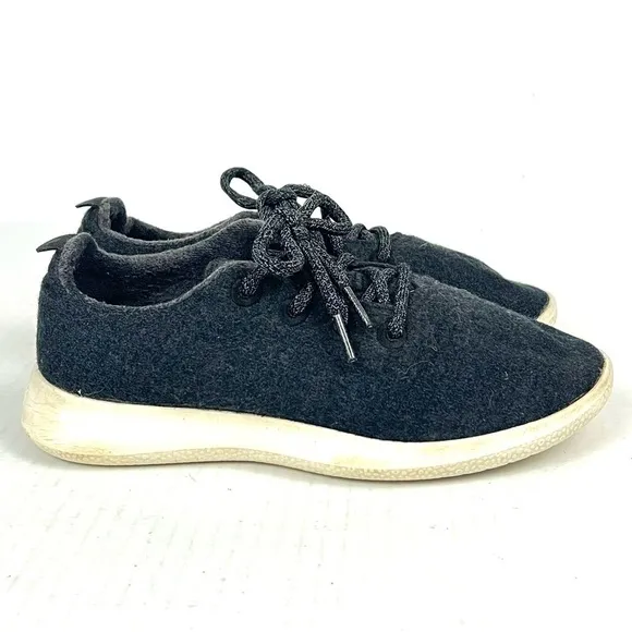 Allbirds Dark Gray Merino Wool Runners Tuke Jo Shoes - Size 7