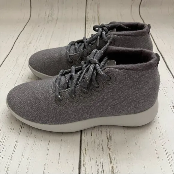 Allbirds Women’s Wool Runner-Up Shoes Mizzles Size 11 Light Grey High Top