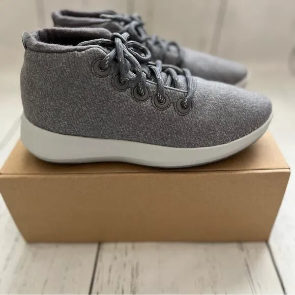 Allbirds Women’s Wool Runner-Up Shoes Mizzles Size 11 Light Grey High Top