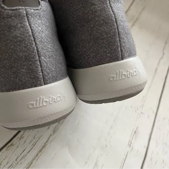 Allbirds Women’s Wool Runner-Up Shoes Mizzles Size 11 Light Grey High Top