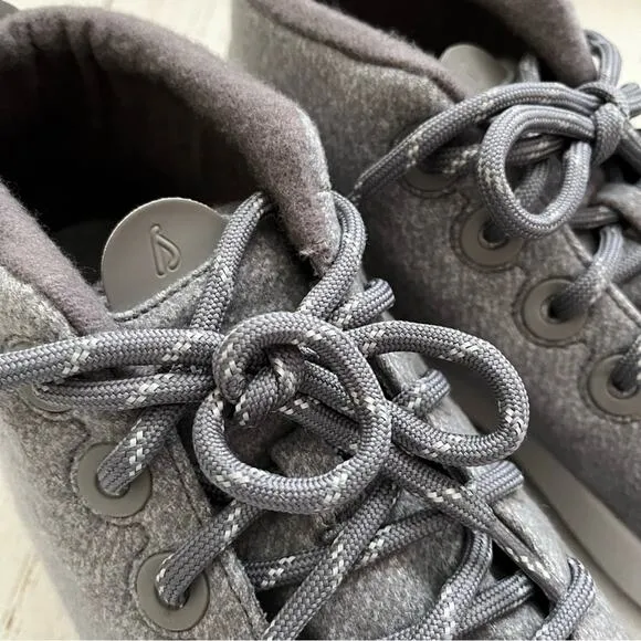 Allbirds Women’s Wool Runner-Up Shoes Mizzles Size 11 Light Grey High Top