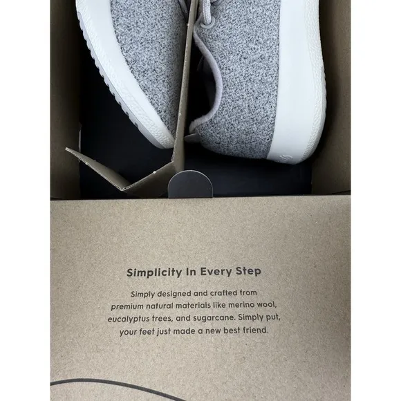Allbirds Wool Runner Mizzle Light Grey Running Shoes Men Size 12