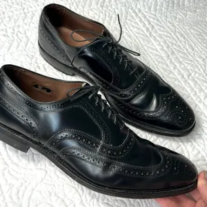 Allen Edmonds 13 B• McAllister Lace Up Wingtip Dress Shoes Black Leather