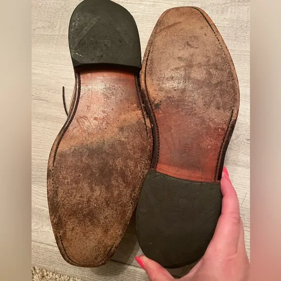 Allen Edmonds Bel Air Cream and Tan Leather shoes size 9.5