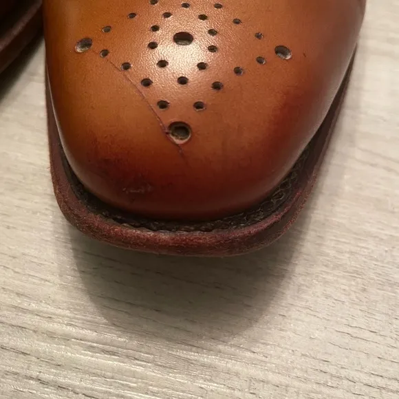 Allen Edmonds Bel Air Cream and Tan Leather shoes size 9.5