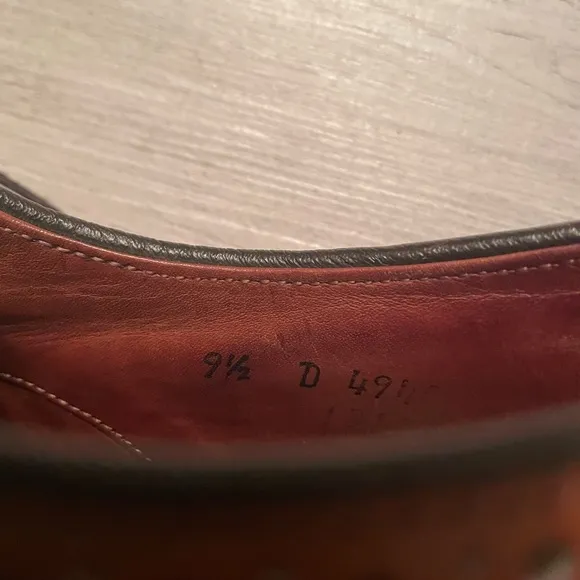 Allen Edmonds Bel Air Cream and Tan Leather shoes size 9.5