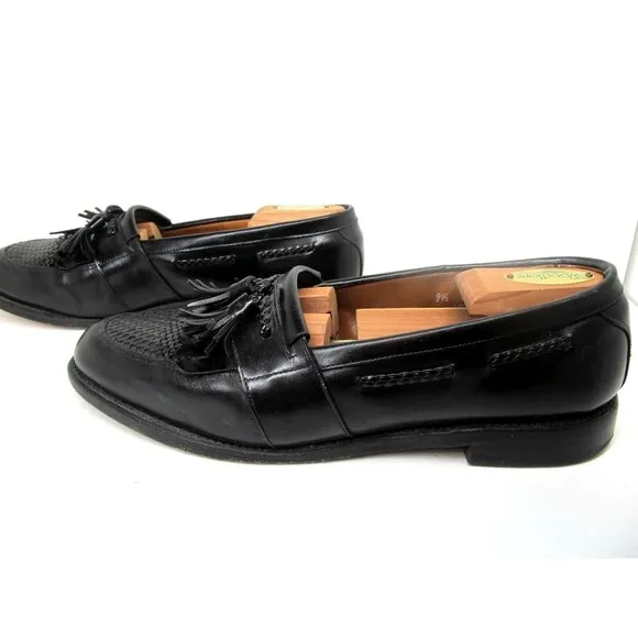 Allen Edmonds Cody Full Strap Tasseled Loafers Size US 9.5 D   shoe trees