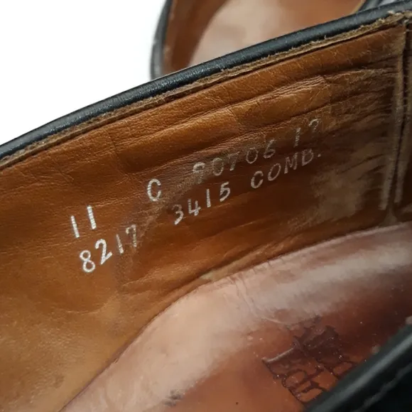 ALLEN EDMONDS Grayson Black Leather Tassel Sz 11 C Mens‎ Dress Shoes Loafers