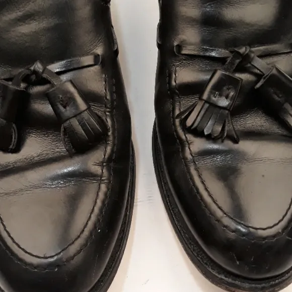ALLEN EDMONDS Grayson Black Leather Tassel Sz 11 C Mens‎ Dress Shoes Loafers