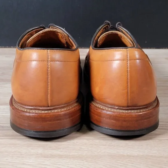 Allen Edmonds Hillcrest Derby Shoes Men Size 11.5 D Walnut Brown Leather Bicycle