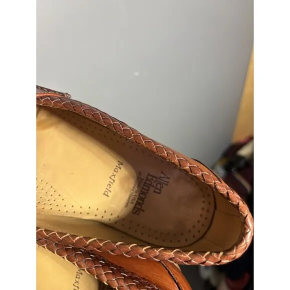 Allen Edmonds Maxfield Tassel Loafers Men's Size 9.5 Brown Leather Slip On Shoes