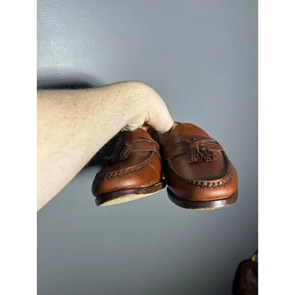 Allen Edmonds Maxfield Tassel Loafers Men's Size 9.5 Brown Leather Slip On Shoes