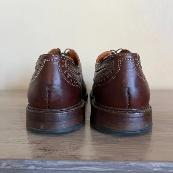 Allen Edmonds McTavish Wingtip Brogue Men's Shoes Size 10 D Brown Leather Preppy