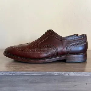 Allen Edmonds McTavish Wingtip Brogue Men's Shoes Size 10 D Brown Leather Preppy