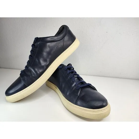 Allen Edmonds Mens Canal Court Leather Shoes Navy 10.5 Portugal Dress Casual OBO