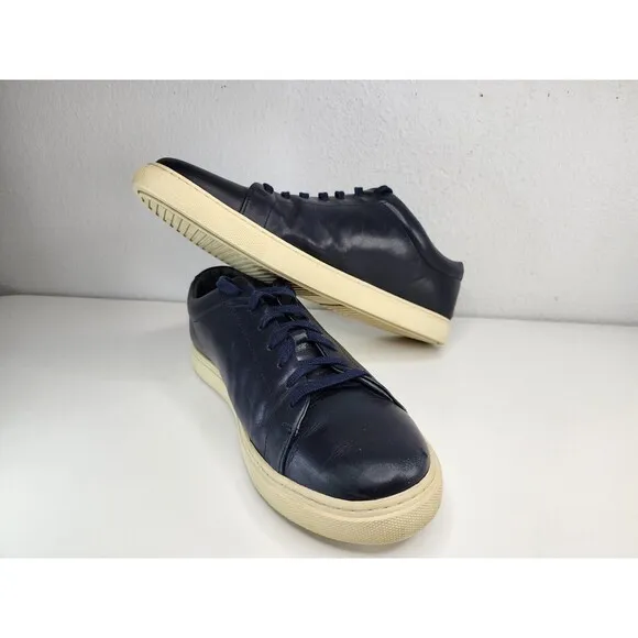 Allen Edmonds Mens Canal Court Leather Shoes Navy 10.5 Portugal Dress Casual OBO