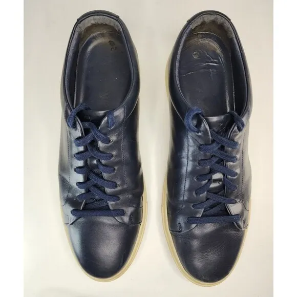 Allen Edmonds Mens Canal Court Leather Shoes Navy 10.5 Portugal Dress Casual OBO