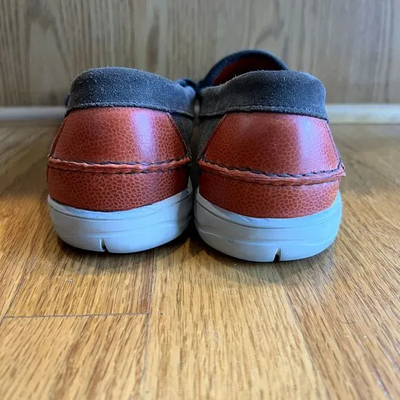 Allen Edmonds Navy Pier‎ Green Orange Suede Loafers Shoes Mens Size 9 Rare
