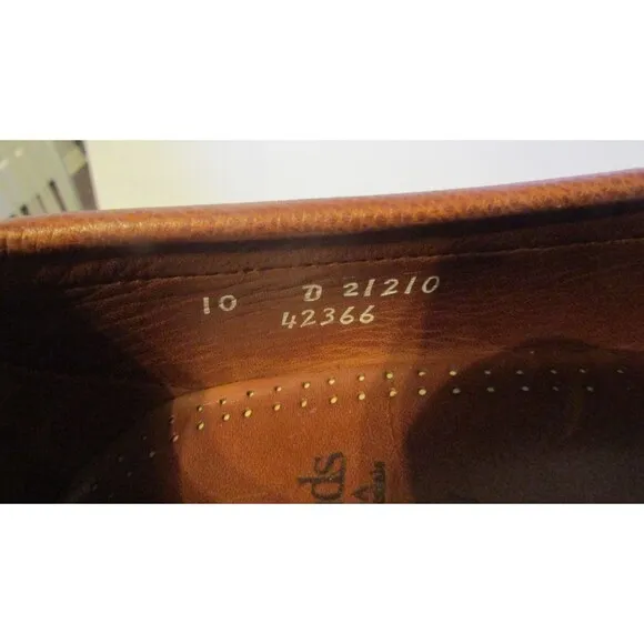 Allen Edmonds Sanibel Loafers Brown Pebbled Leather Dress Shoes Mens Size 10